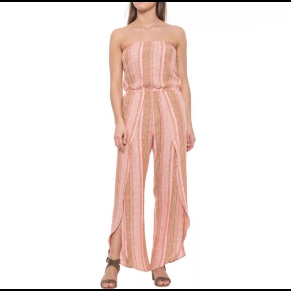 Drew By Anthropologie Strapless Split Leg Sz Lg